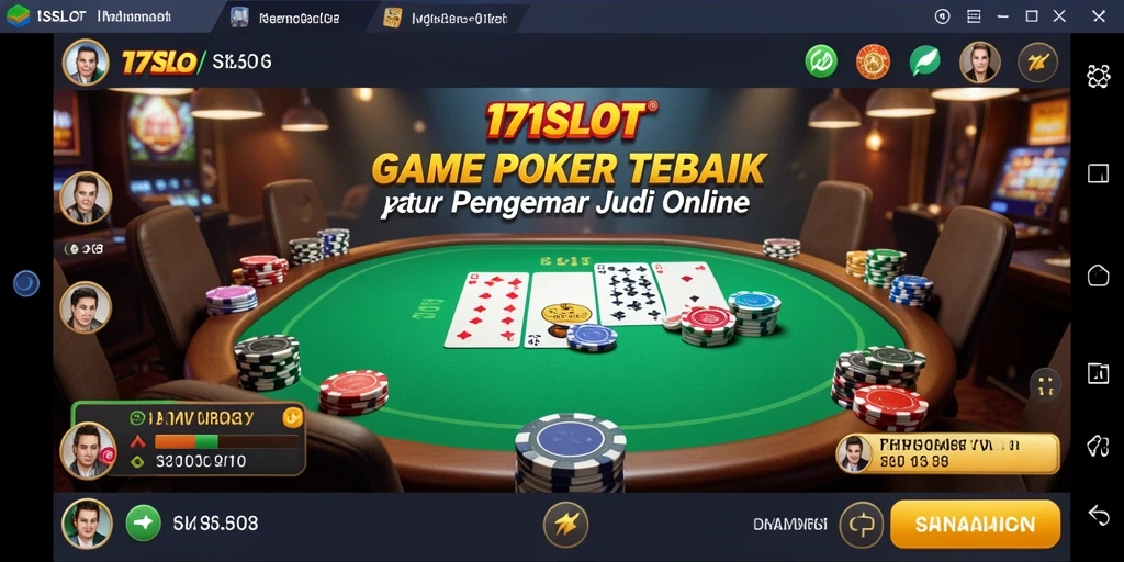 Tampilan gameplay Poker yang mendebarkan di 171SLOT.
