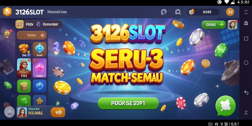 Screenshot gameplay <strong>3126SLOT</strong> dengan kombinasi simbol-simbol menarik.