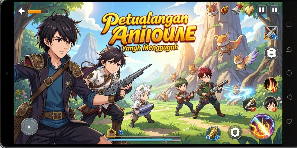 Screenshot gameplay 33L menampilkan aksi petualangan karakter Anime.