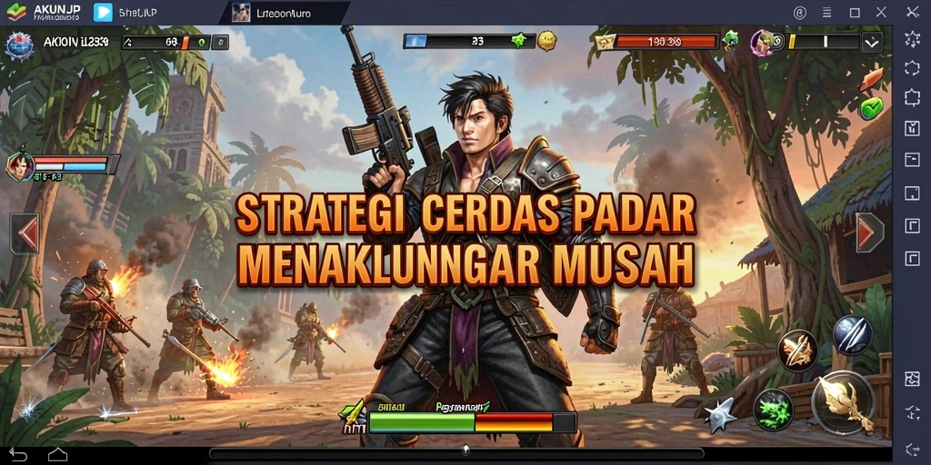 Tampilan utama gameplay AKUNJP dengan strategi mendalam.