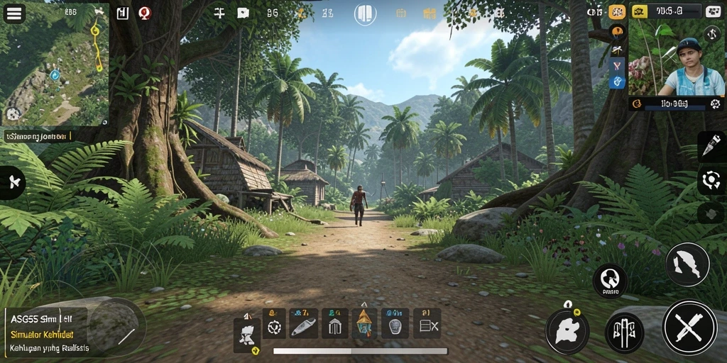 Tampilan gameplay menarik dari ASG55 yang menggambarkan simulasi kehidupan.