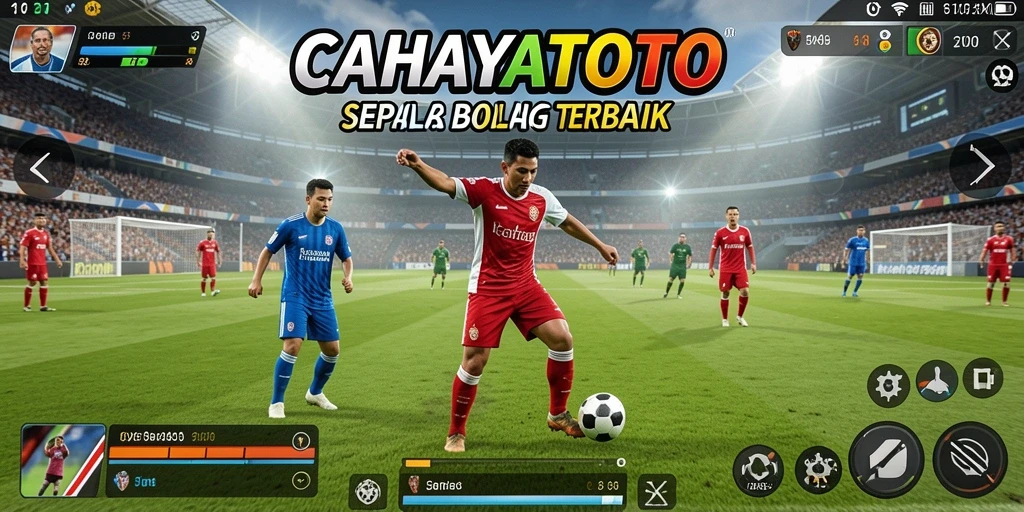 Screenshot CAHAYATOTO menunjukkan pertandingan sepak bola yang mendebarkan.