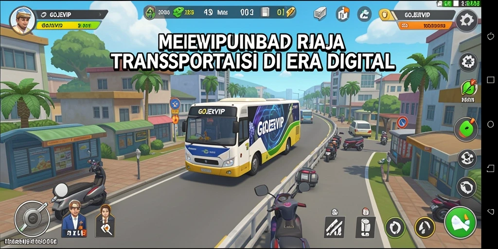 Gameplay GOJEKVIP menampilkan keseruan mengelola bisnis transportasi.