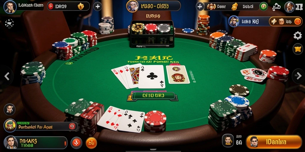 Gameplay IDR89 menampilkan suasana poker yang mendebarkan dan interaksi pemain yang seru.