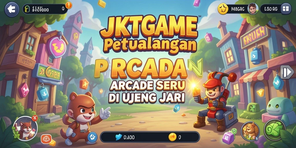 Tangkapan layar utama JKTGAME menampilkan pemain dalam aksi seru gameplay Arcade.