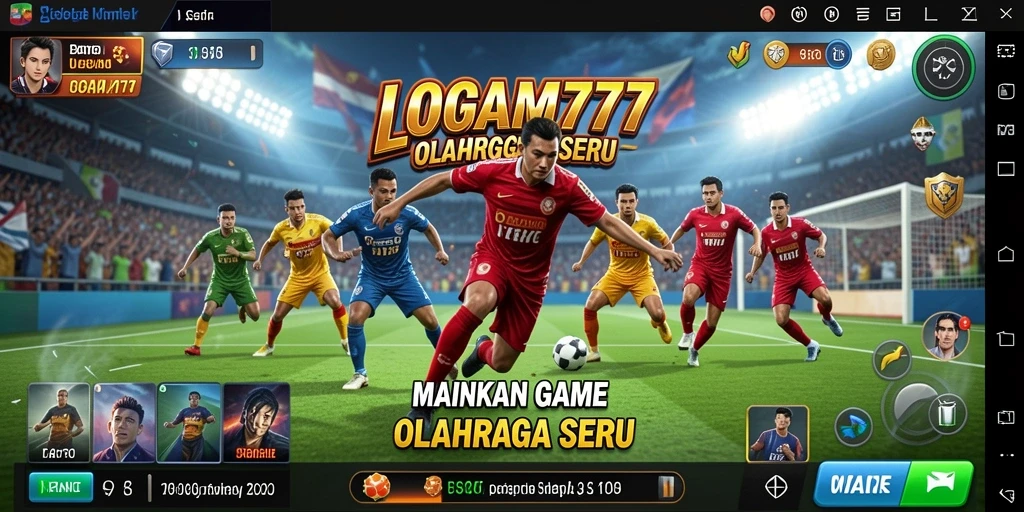 Tampilan gameplay LOGAM777 yang menampilkan keasyikan olahraga.
