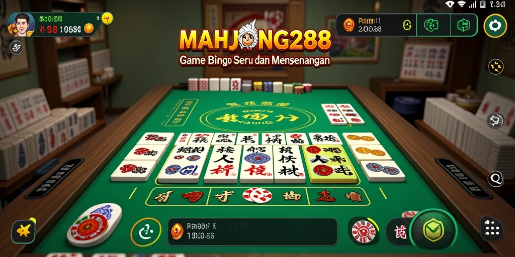 Tampilan gameplay seru dalam permainan Bingo MAHJONG288.