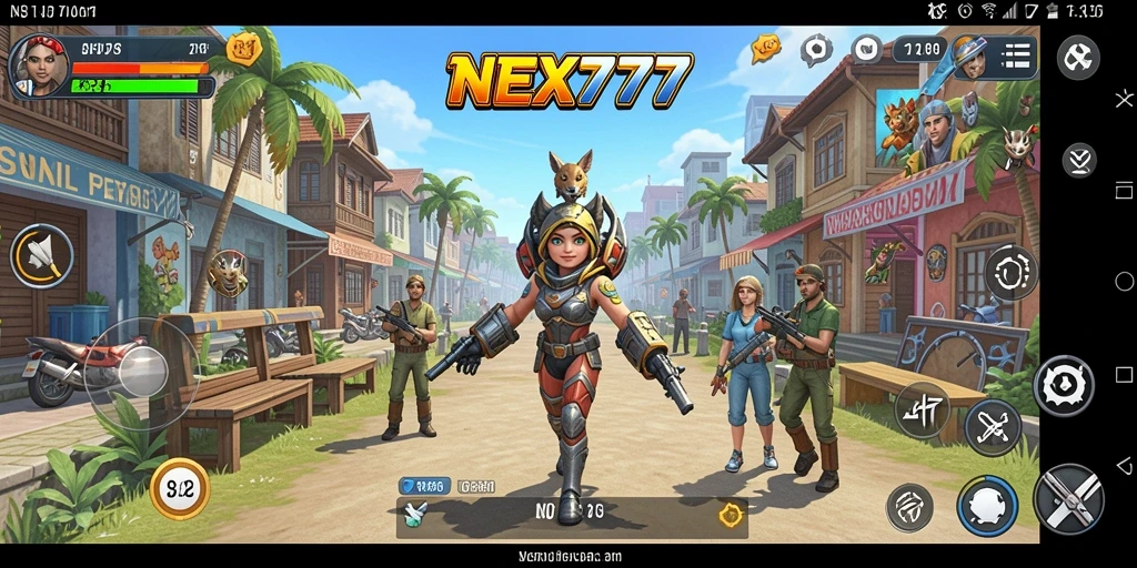 Tampilan gameplay <strong>NEX777</strong> yang menggambarkan kehidupan virtual yang dinamis.