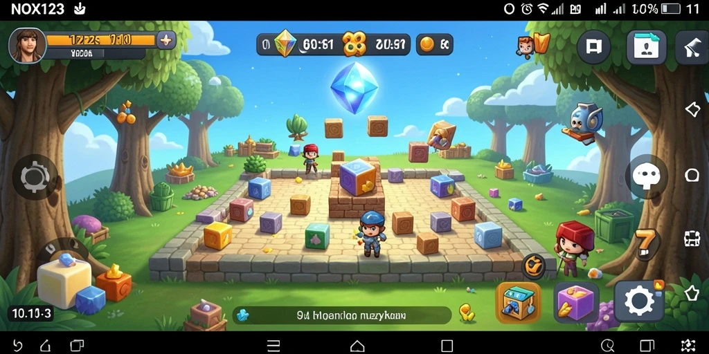 Tampilan gameplay <strong>NOX123</strong> yang penuh warna dan menarik.