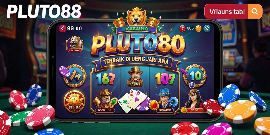 Tampilan gameplay PLUTO88 yang menegangkan dan penuh warna.