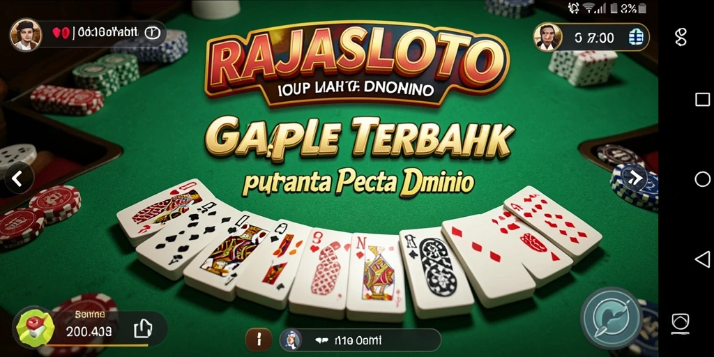 Screenshot gameplay RAJASLOTO yang menunjukkan aksi seru Gaple.