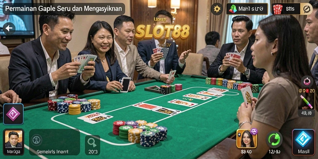Tangkapan layar gameplay Gaple di SLOT88 yang menarik.