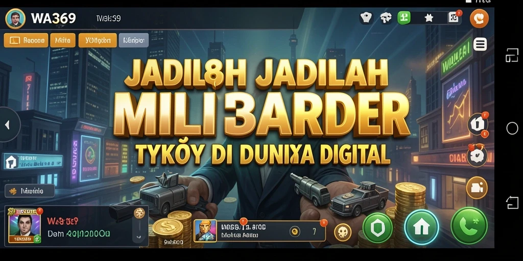 Tangkapan layar gameplay WA369 yang menunjukkan aktivitas bisnis Tycoon.