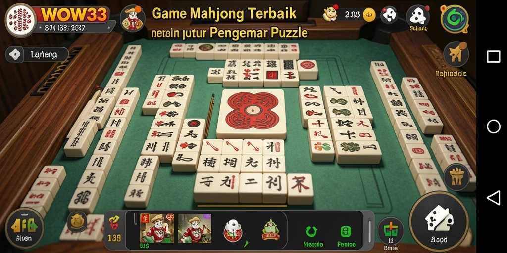 Screenshot WOW33 menampilkan gameplay Mahjong yang menarik dan penuh tantangan.